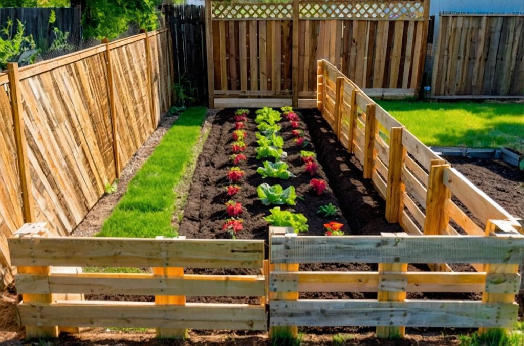 Garden Pallet Fence