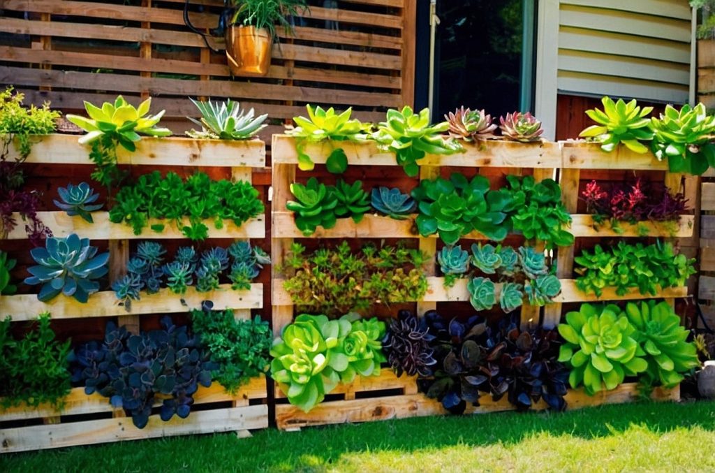 Vertical Garden Pallet Fence