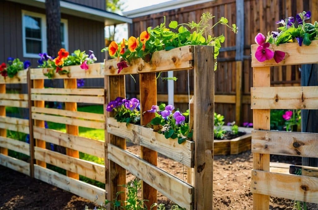 Vertical Horizontal Pallet Fence Ideas