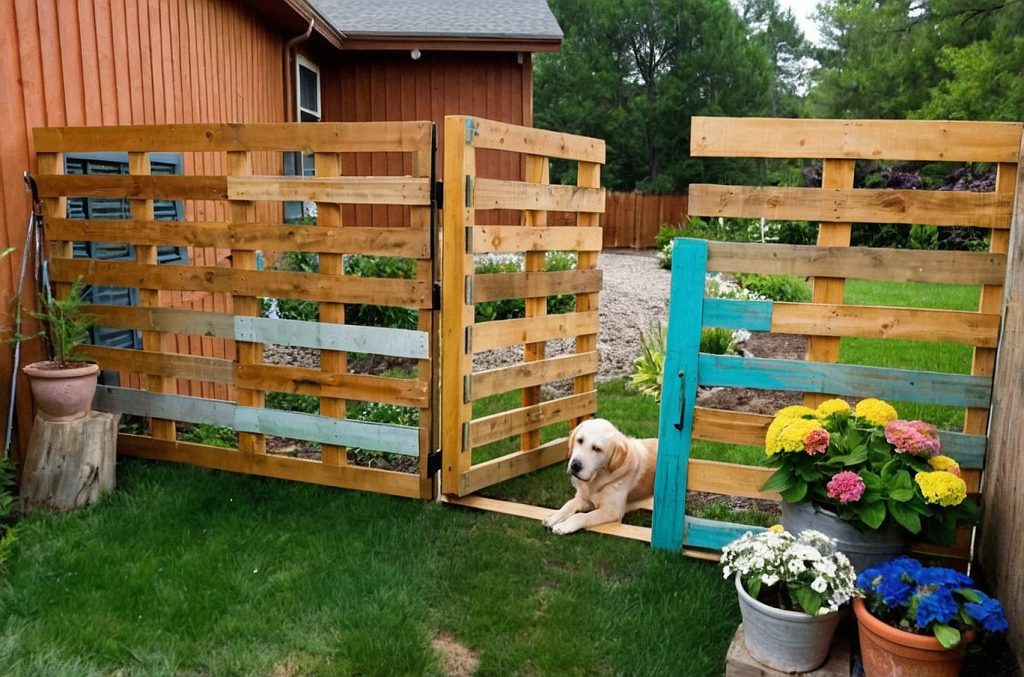 Wood Pallet Fence & Gate